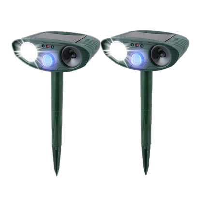 Ultrasonic Rabbit Repellent with Eco-Friendly LED Lighting