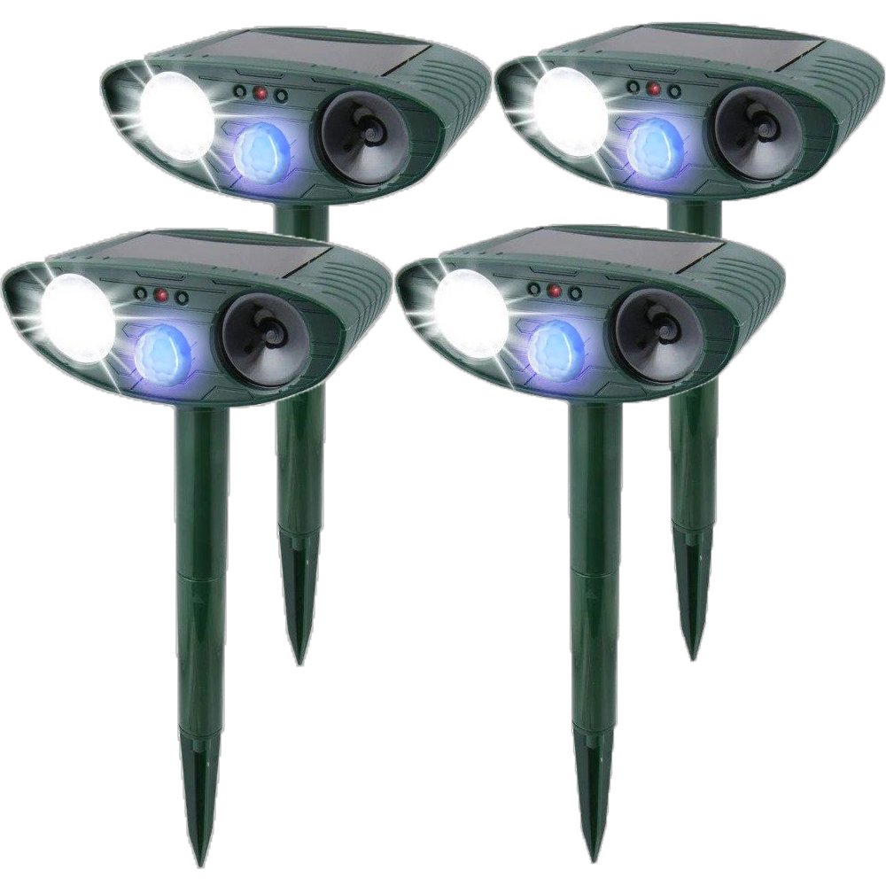 Solar Ultrasonic Rabbit Deterrent with Flashing Light – Garden Pest Control
