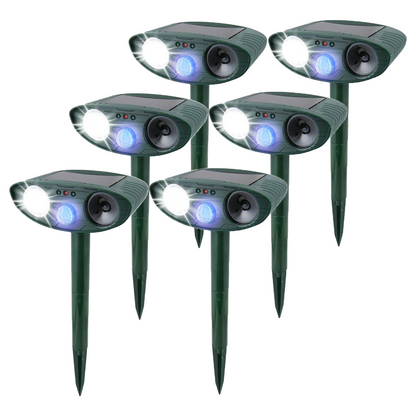 Solar Ultrasonic Rabbit Deterrent with Flashing Light – Garden Pest Control