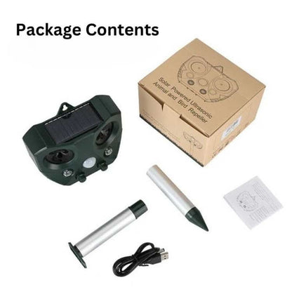 Solar-Powered Ultrasonic Pest Repeller with Motion Detection