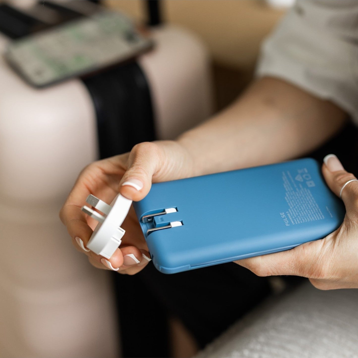 Dual-Pack 5-in-1 Portable Charger 10,000 mAh | Travel Power Adapter with USB-C, Lightning, Qi Charging, and Global Adapters