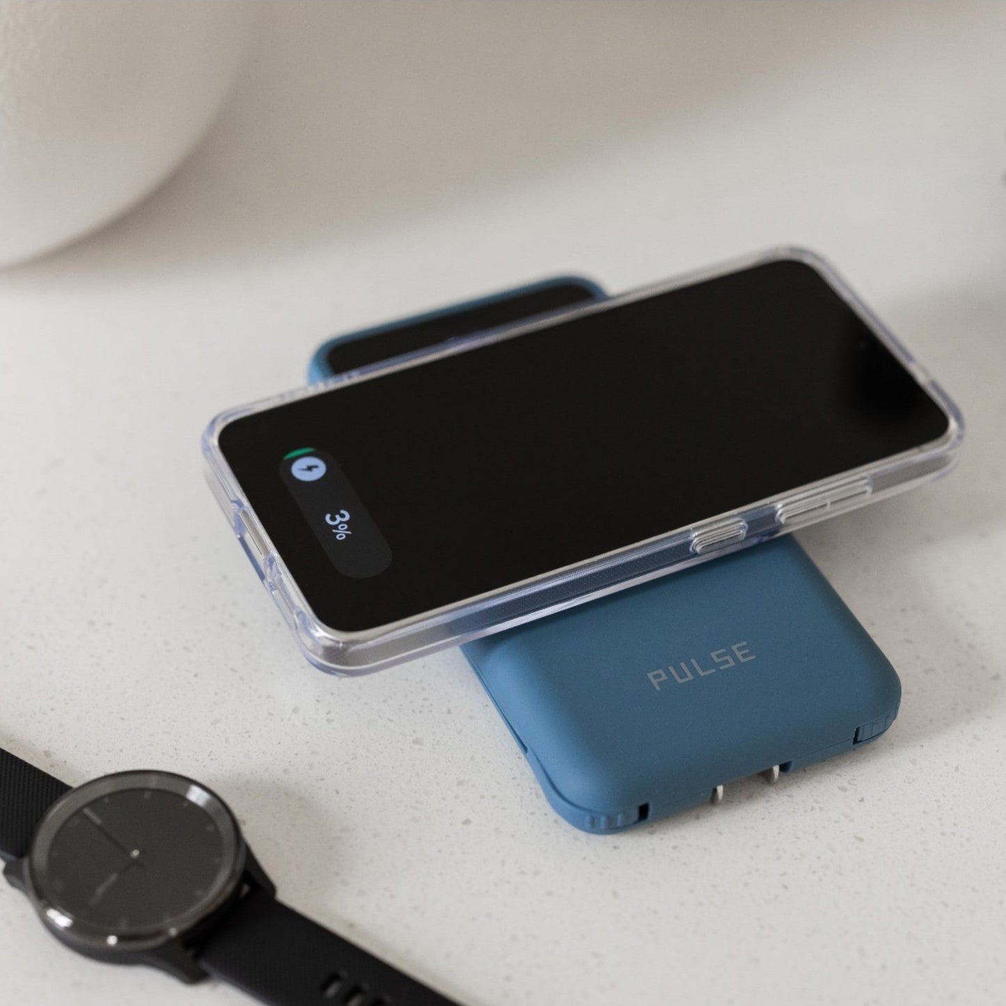 Dual-Pack 5-in-1 Portable Charger 10,000 mAh | Travel Power Adapter with USB-C, Lightning, Qi Charging, and Global Adapters