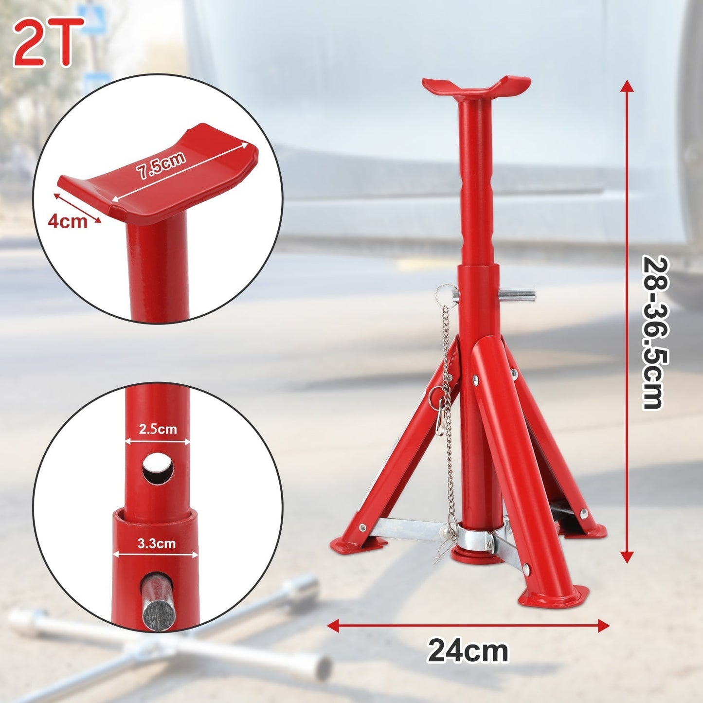 Automotive Support Stands - Set of 2 for 2T/3T Vehicles