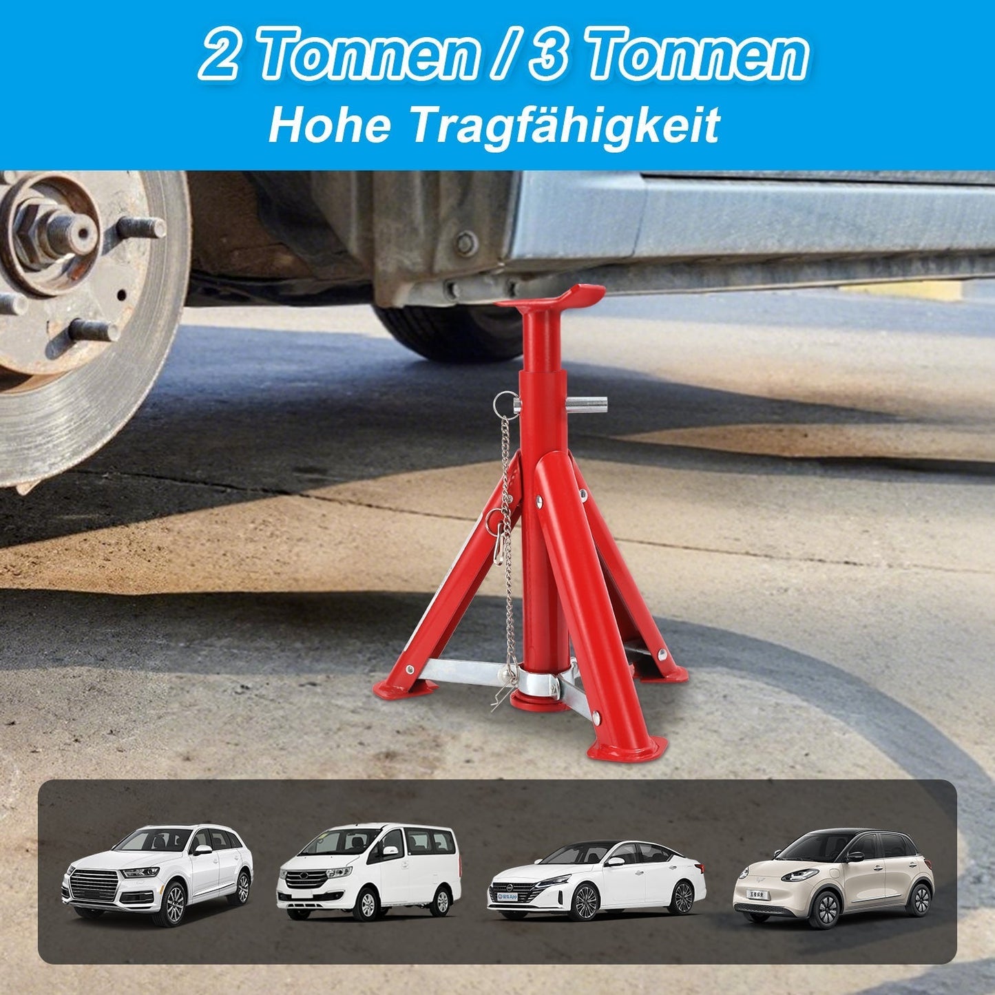 Automotive Support Stands - Set of 2 for 2T/3T Vehicles