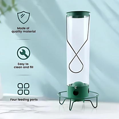 Rotatable Squirrel-Resistant Bird Feeder for Gardens with Multiple Ports