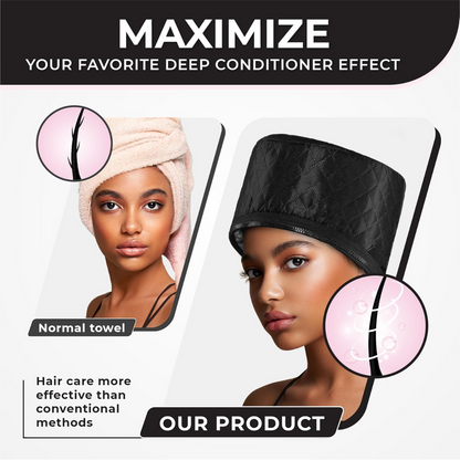 Electric Hair Steam Cap for Deep Care | 10 Heat Settings | Moisture & Shine