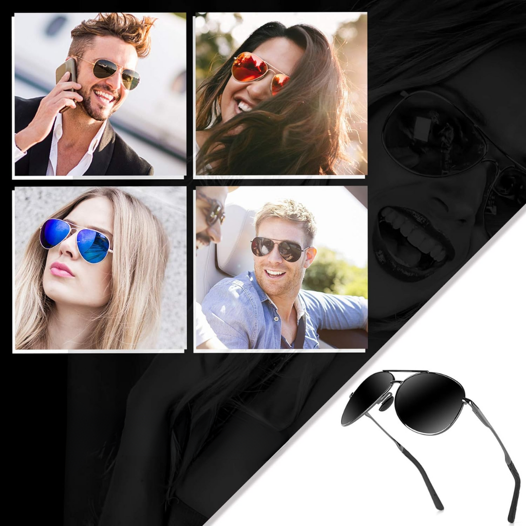 Aviator Sunglasses with Polarized Lenses