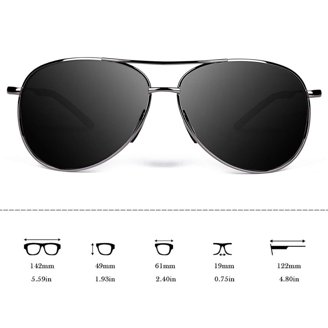 Aviator Sunglasses with Polarized Lenses