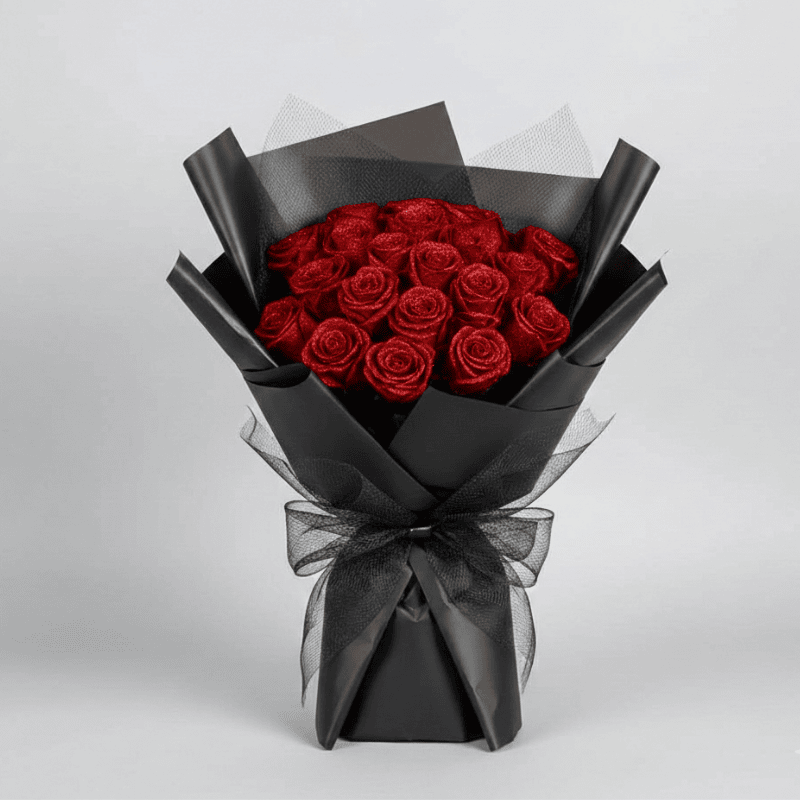 Preserved Rose in Acrylic Display Case - Elegant Home Décor and Gift