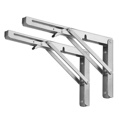 Space-Saving Folding Shelf Bracket for Versatile Use