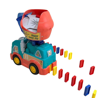 Wooden Domino Truck Toy – Montessori Educational Play