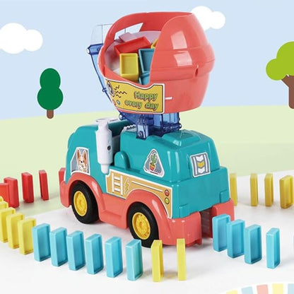 Wooden Domino Truck Toy – Montessori Educational Play
