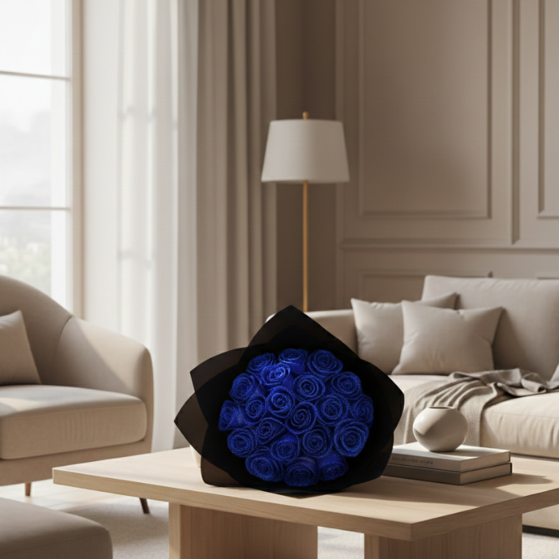 Preserved Rose in Acrylic Display Case - Elegant Home Décor and Gift