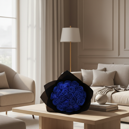 Preserved Rose in Acrylic Display Case - Elegant Home Décor and Gift