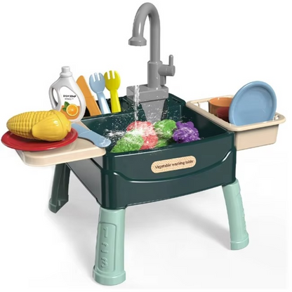 Kids' Play Kitchen with Magic Faucet and Water Feature