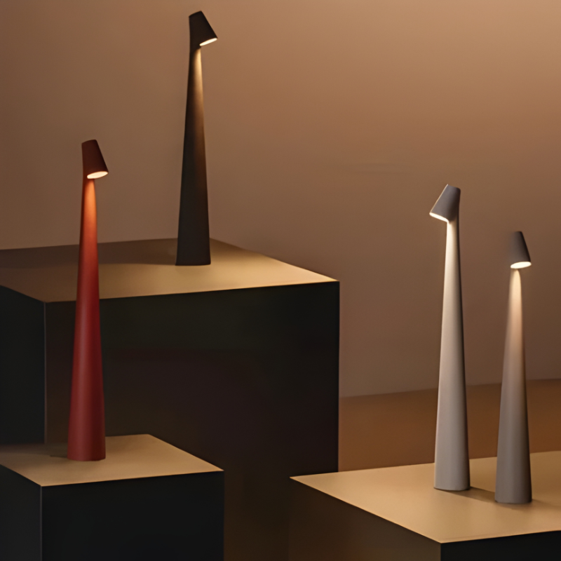 Sleek LED Mood Lamp with Touch Control & Rechargeable Battery