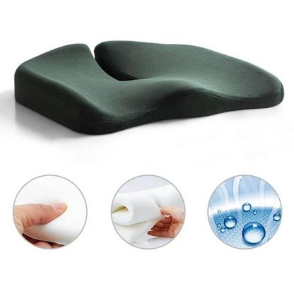 Ergonomic Memory Foam Seat Cushion for Back and Tailbone Relief
