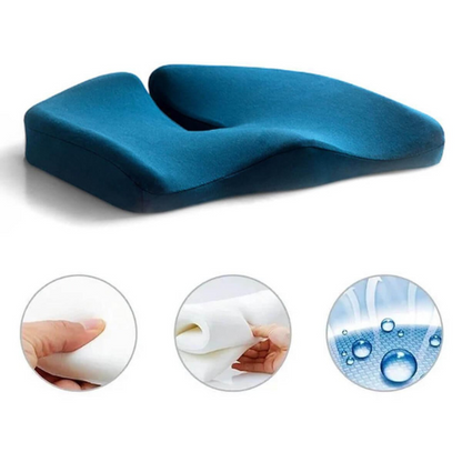 Ergonomic Memory Foam Seat Cushion for Back and Tailbone Relief