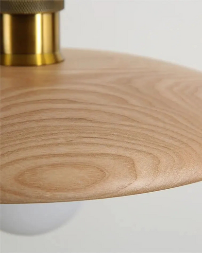 Japandi Zen Style Pendant Light with Slim Wooden Shade