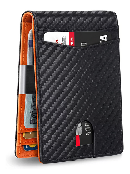 Compact RFID Leather Wallet for Men – Thin and Secure Design