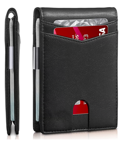 Compact RFID Leather Wallet for Men – Thin and Secure Design