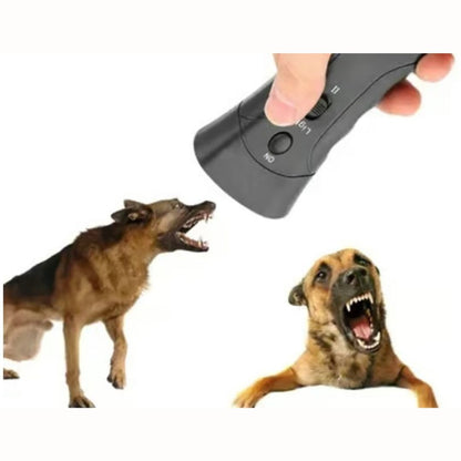 Ultrasonic Pet Trainer with LED Flashlight – Handheld Device