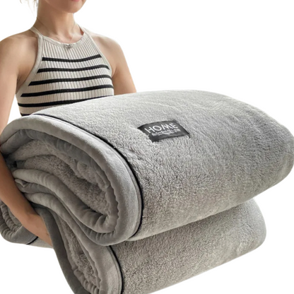 Cozy Thick Flannel Coral Fleece Blanket for Warm Winter Comfort