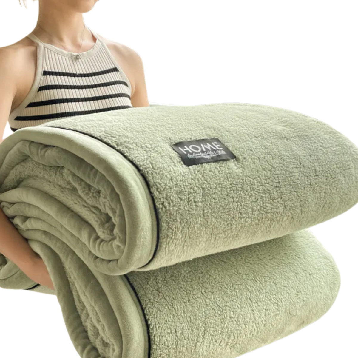 Cozy Thick Flannel Coral Fleece Blanket for Warm Winter Comfort