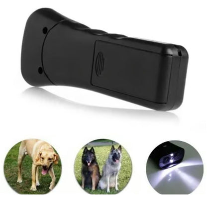 Ultrasonic Pet Trainer with LED Flashlight – Handheld Device