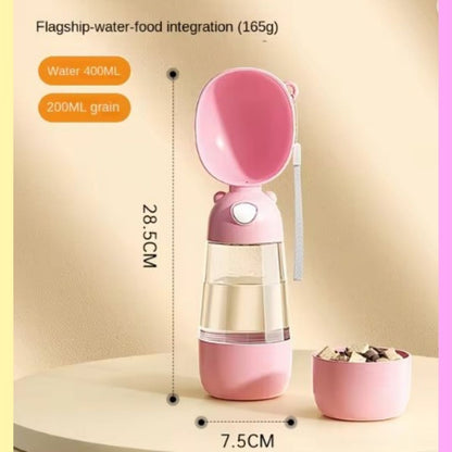 Portable Bottle for Pet Food and Water