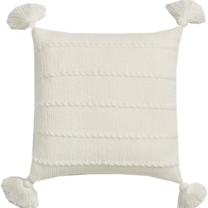 Cozy Nordic Knit Tassel Throw Pillow