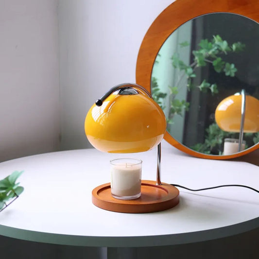 Elegant Glass Table Lamp in Retro Style