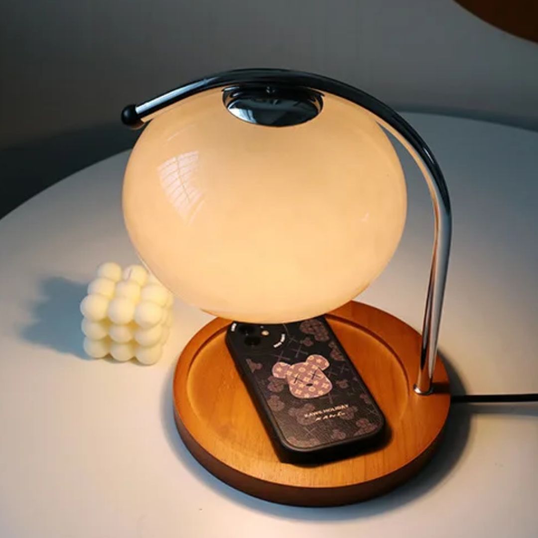 Elegant Glass Table Lamp in Retro Style - Taalita Design