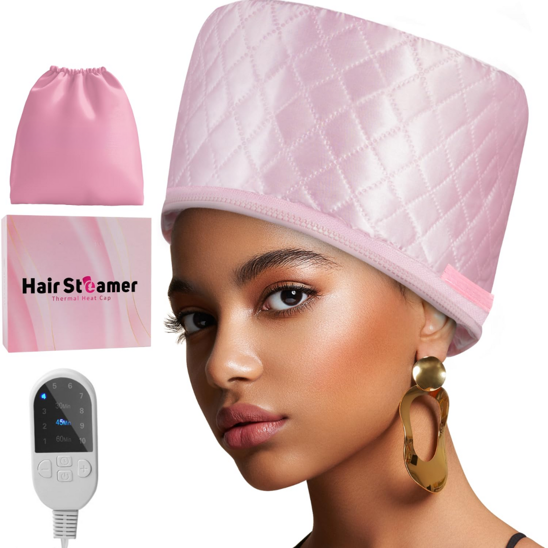 Electric Hair Steam Cap for Deep Care | 10 Heat Settings | Moisture & Shine
