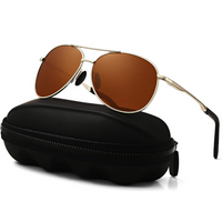 Golden Frame - Black Lens