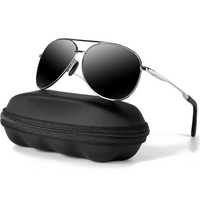 Silver Frame - Black Lens