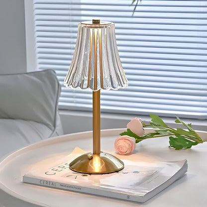 Touch-Controlled Crystal Table Lamp – Cordless and Rechargeable