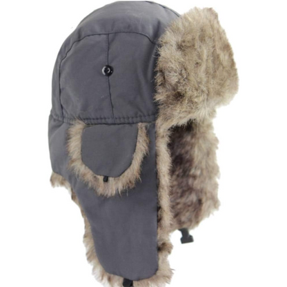 Windproof Unisex Winter Hat with Warm Lining - ArcticGuard Trapper Cap