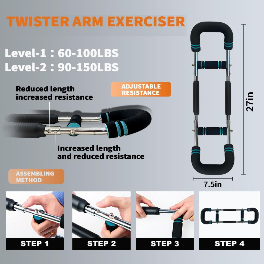 Strength Training Bar with Adjustable Arm for Enhanced Workouts