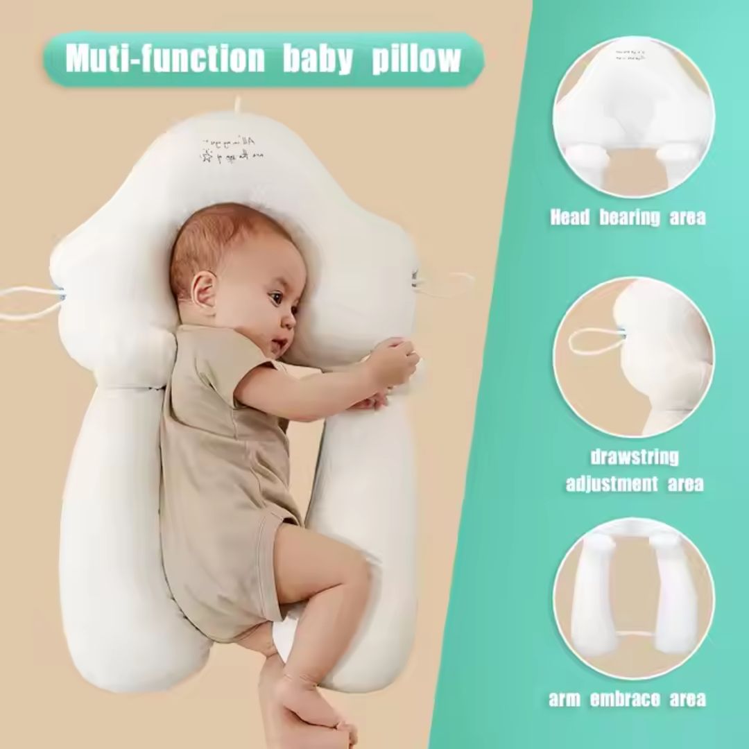 Ergonomic Baby Sleep Pillow for Healthy Rest and Head Protection