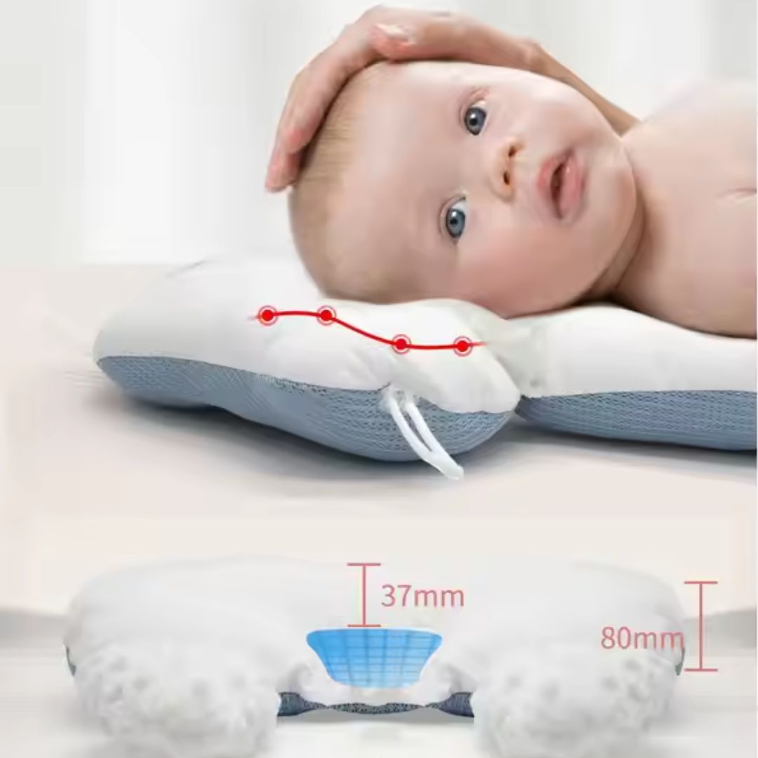 Ergonomic Baby Sleep Pillow for Healthy Rest and Head Protection