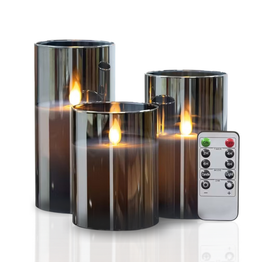 Deluxe Flameless Candles – Set of 3