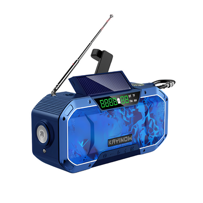 Emergency Radio with Solar and Hand Crank, Power Bank & LED Light