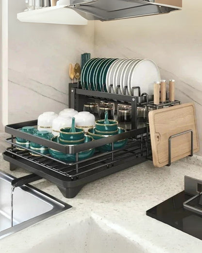 Dish Drying Rack for Kitchen | Contemporary Style with Drainage System