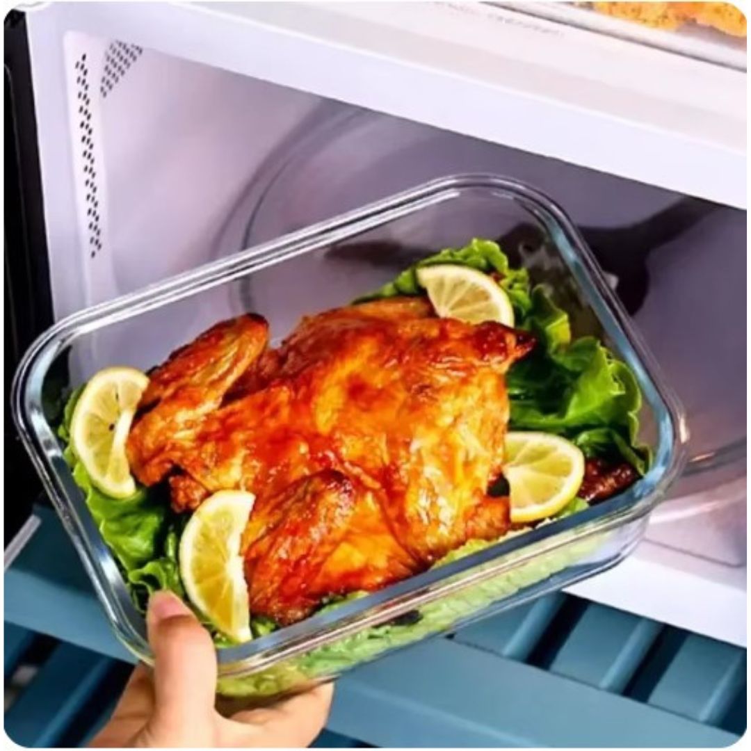 Borosilicate Glass Lunchbox - Bento Style Container