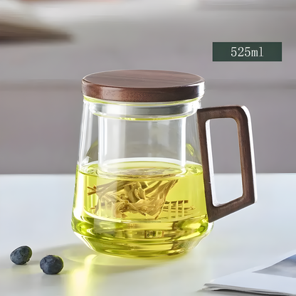 Heat-resistant Glass Tea Cup – Artisan Style Brew Mug