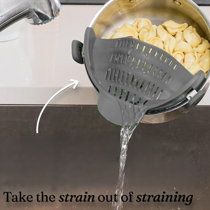 Clip-On Silicone Strainer for Easy Draining