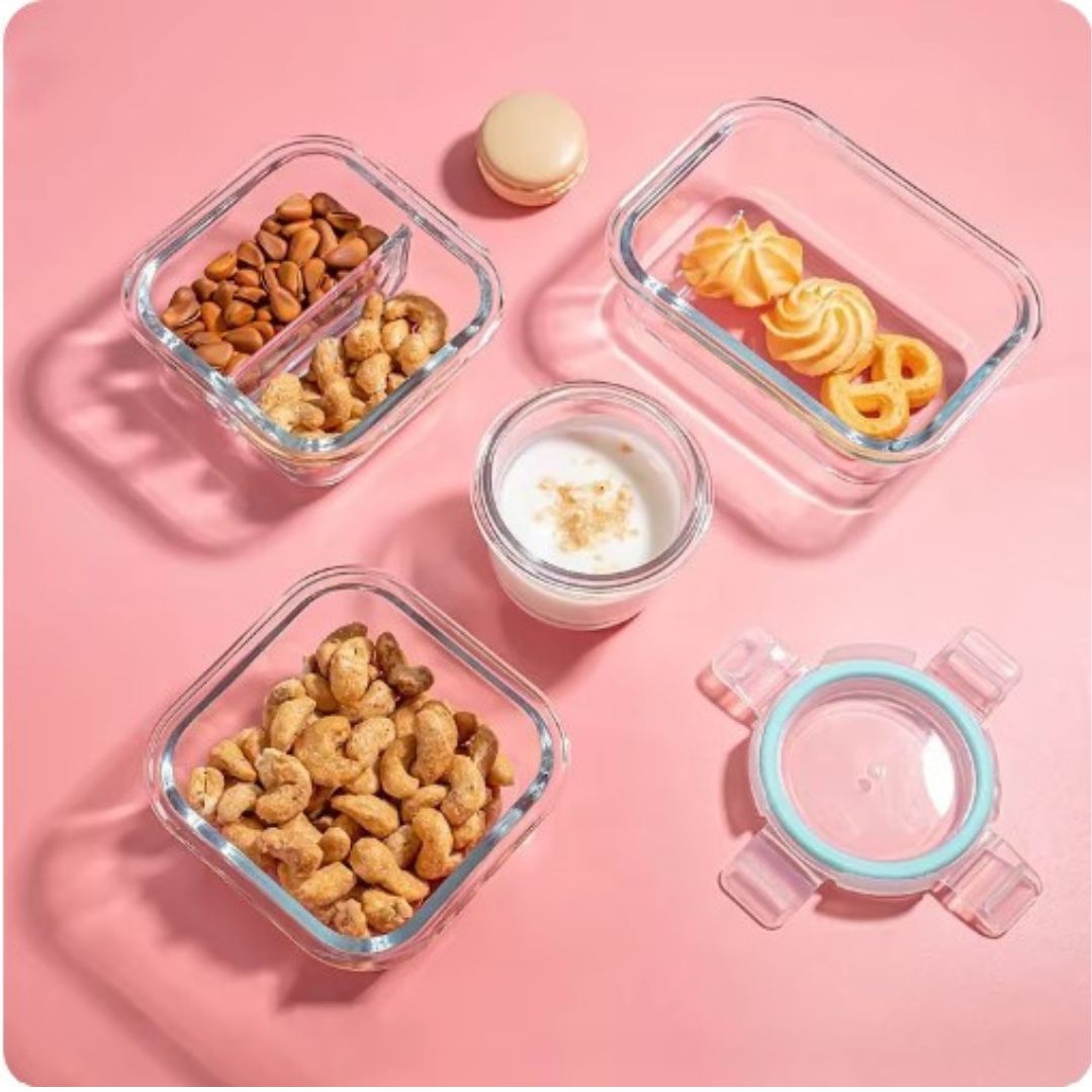 Borosilicate Glass Lunchbox - Bento Style Container