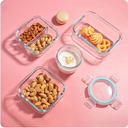 Borosilicate Glass Lunchbox - Bento Style Container