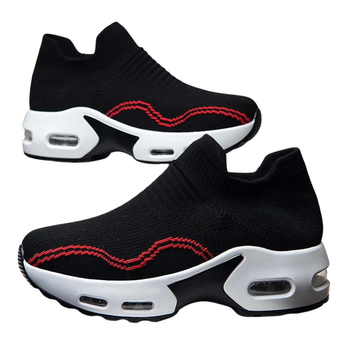 Slip-On Mesh Sneakers for Women - Breathable Platform Footwear